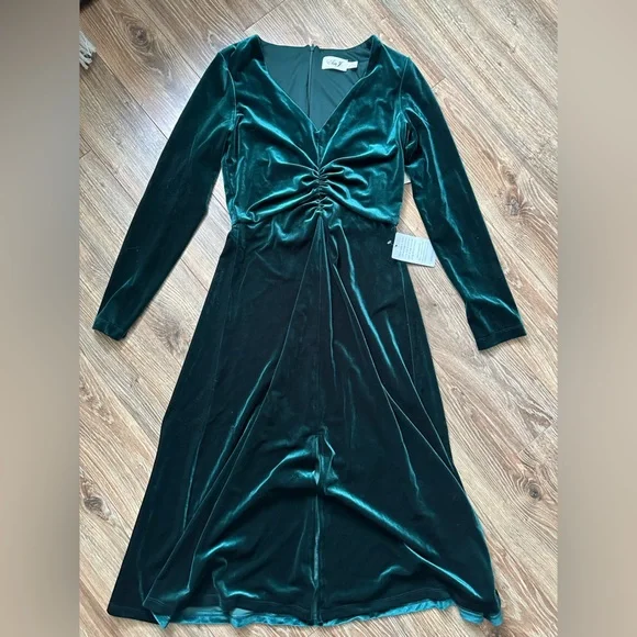 chinese dress ladies EMERALD GREEN Velvet Gown
